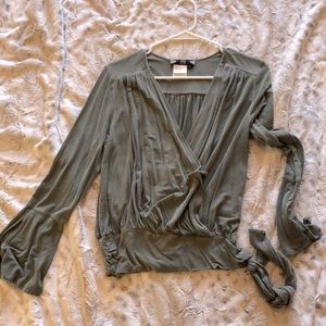 Tru Luxe Jeans green top